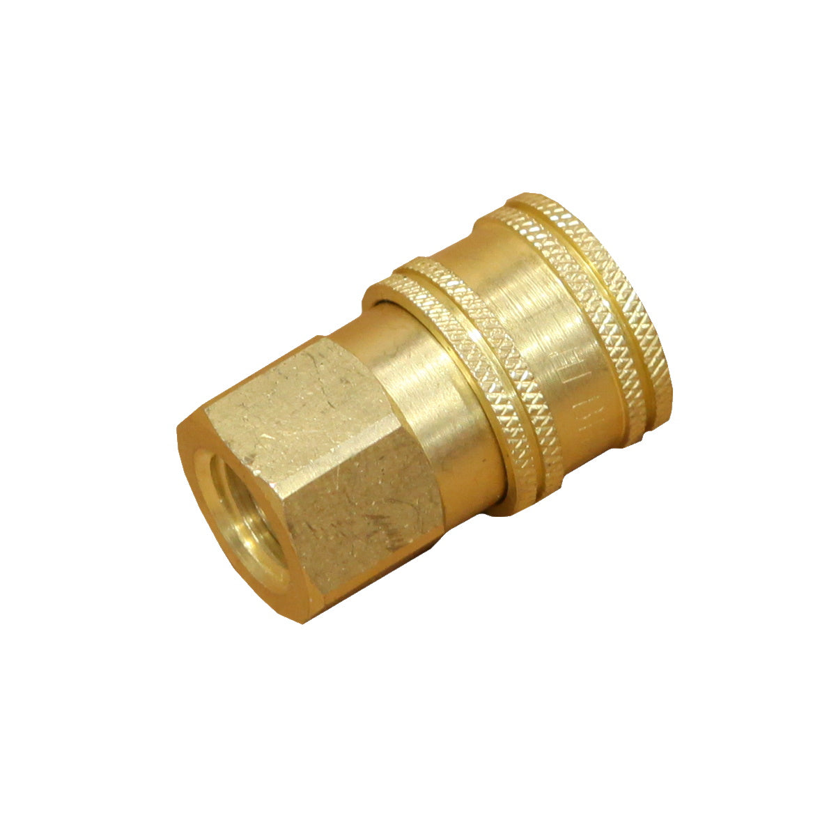 1/4 Brass Female Quick Disconnect Socket Coupler w/ Female Pipe Thread (FPT)