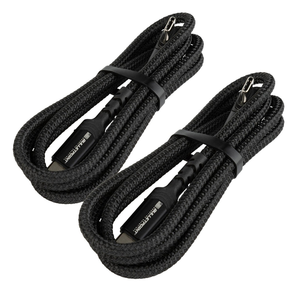 Nylon Braided USB-C Charging Cable with Right-Angle Port 3.3 Feet / 1 Meter - Multiple Colors