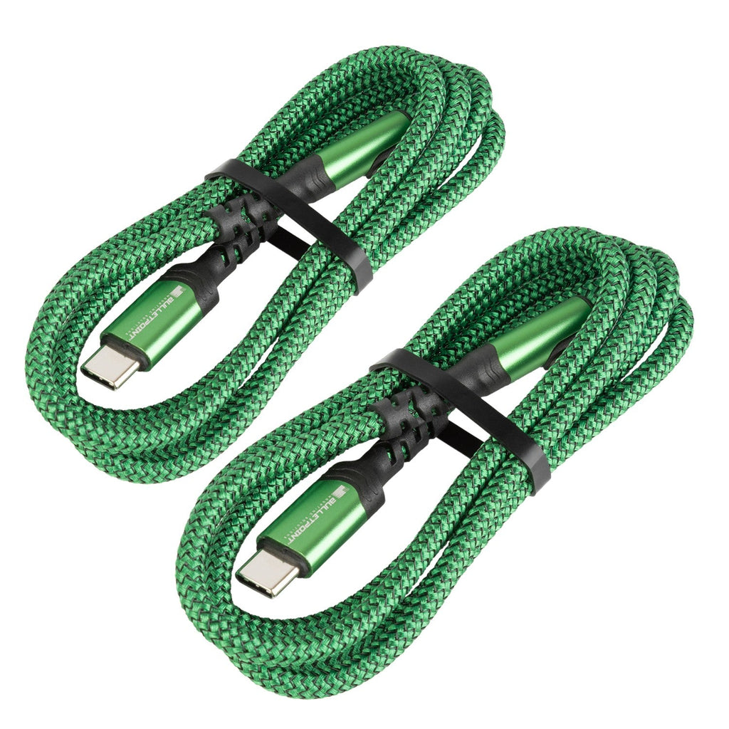 Nylon Braided USB-C Charging Cable with Right-Angle Port 3.3 Feet / 1 Meter - Multiple Colors