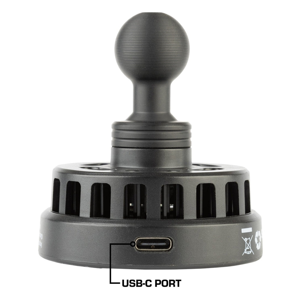 MagSafe-Compatible Wireless Phone Charger with Cooling Fan + 20mm Ball Mount