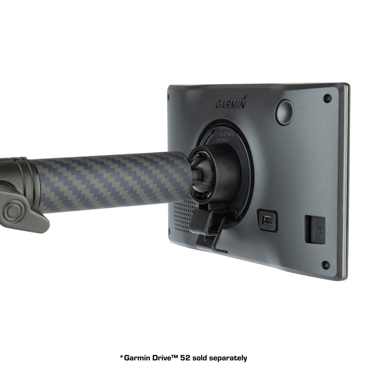 Carbon Fiber/Kevlar Hybrid Mount Arm with 17mm Ball - Compatible with Select GPS. Ipad and Wireless Phone Chargers