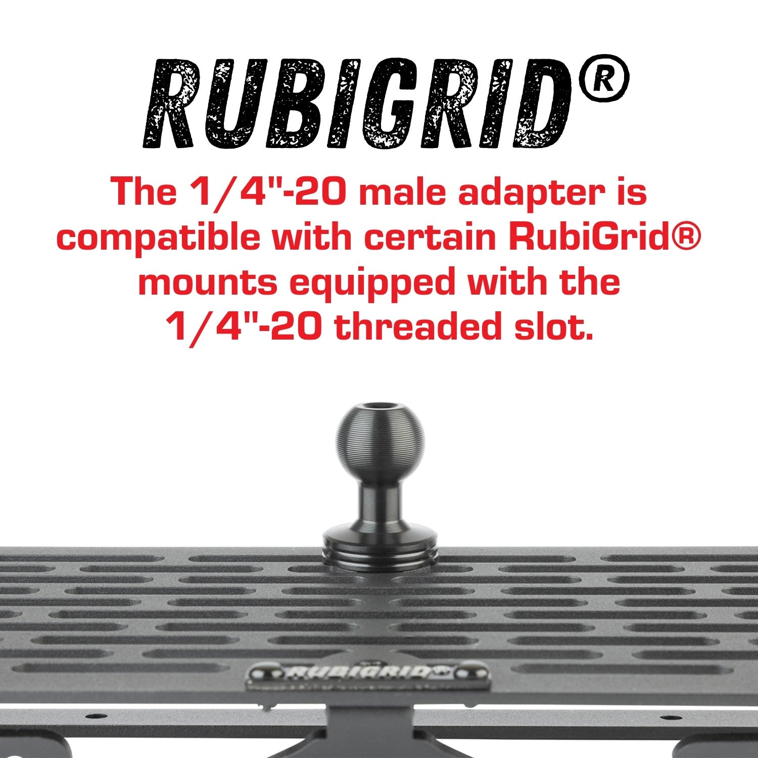 1/4-20 Aluminum Camera Adapter with Integrated 20mm Ball