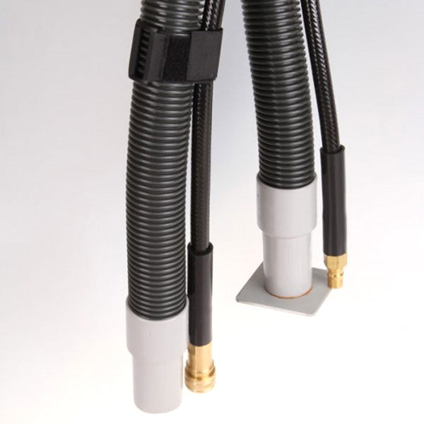 15' Vacuum & Solution Hose Set (#1041AC) w/ Adapter Plate for EDIC Self-Contained Carpet Extractors