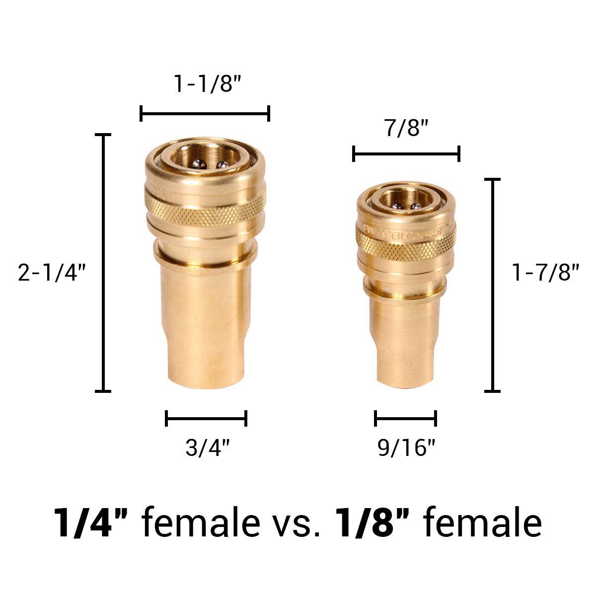 1/4 Brass Female Quick Disconnect Fitting (#A00102) For EDIC Carpet Extractor Tools & Hoses