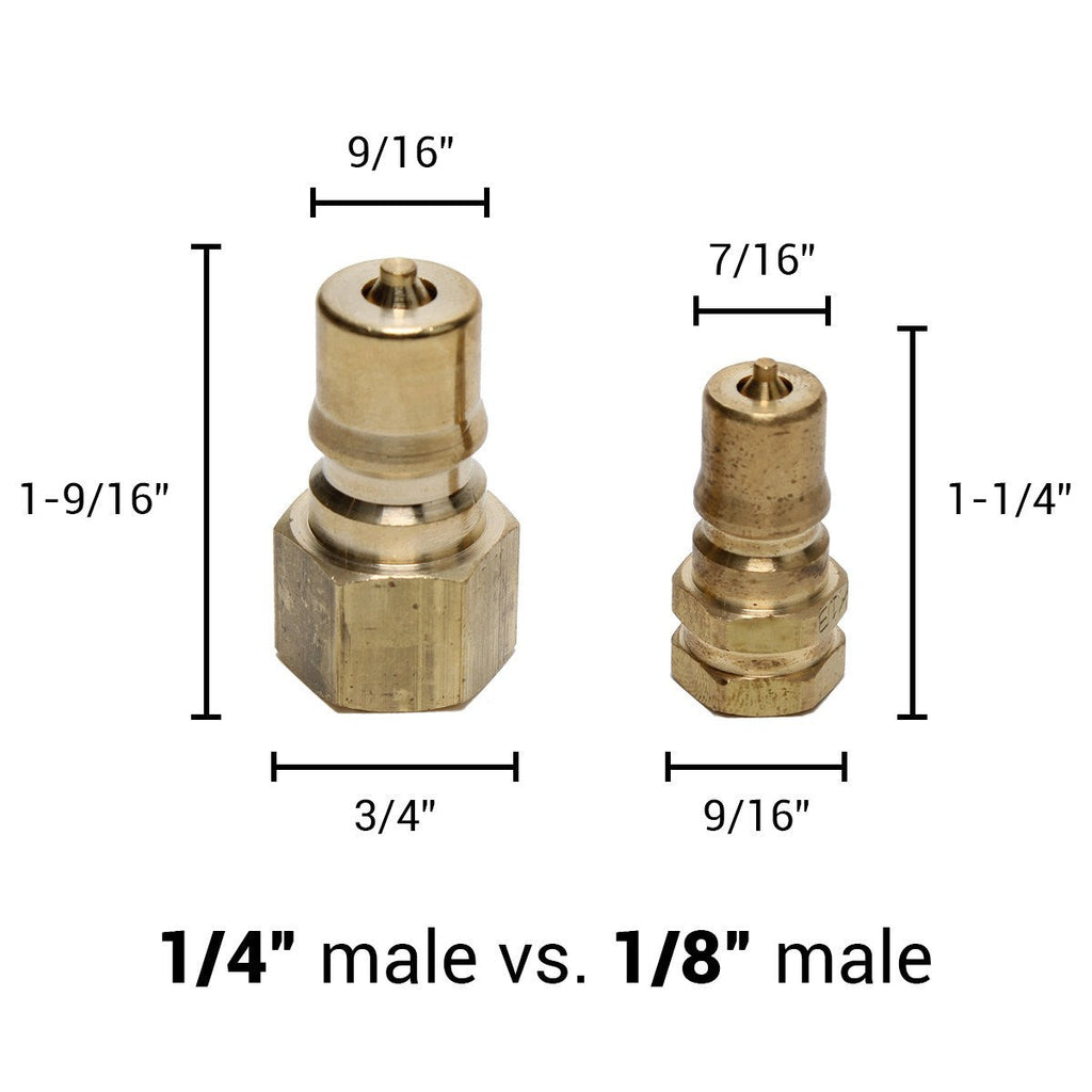 1/4 Brass Male Quick Disconnect Fitting (#A00104) For EDIC Carpet Extractor Tools & Hoses