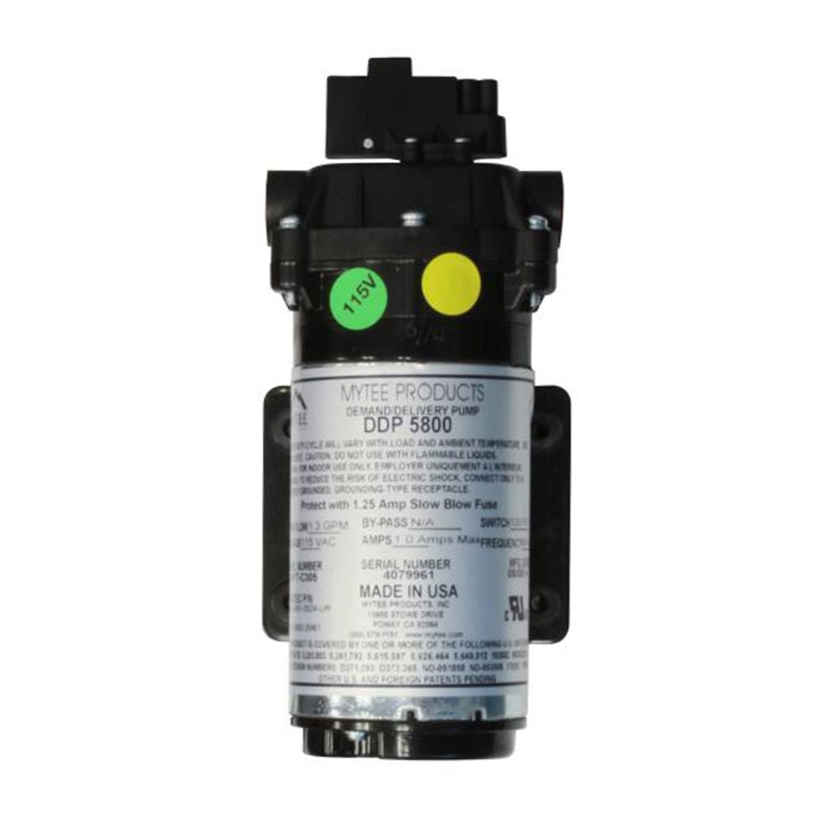 120 PSI Demand Delivery Pump (#C305) for Mytee Carpet Extractors