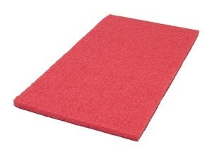 14 x 24 Red Rectangular Floor Scrubbing & Buffing Pads - Case of 5